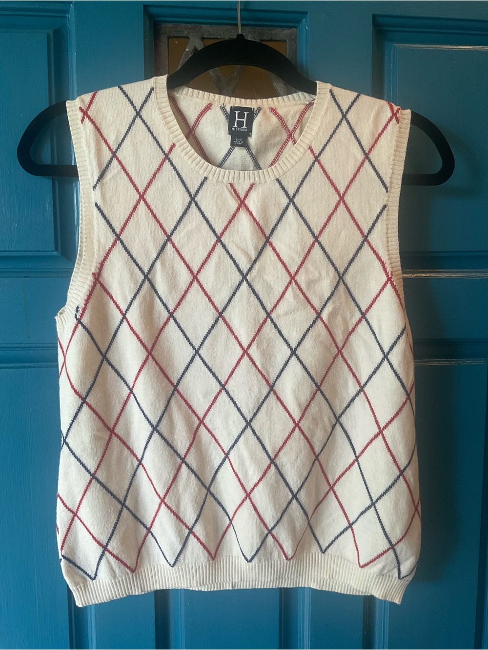 Vintage Tommy Hilfiger Argyle Sweater Vest Size L